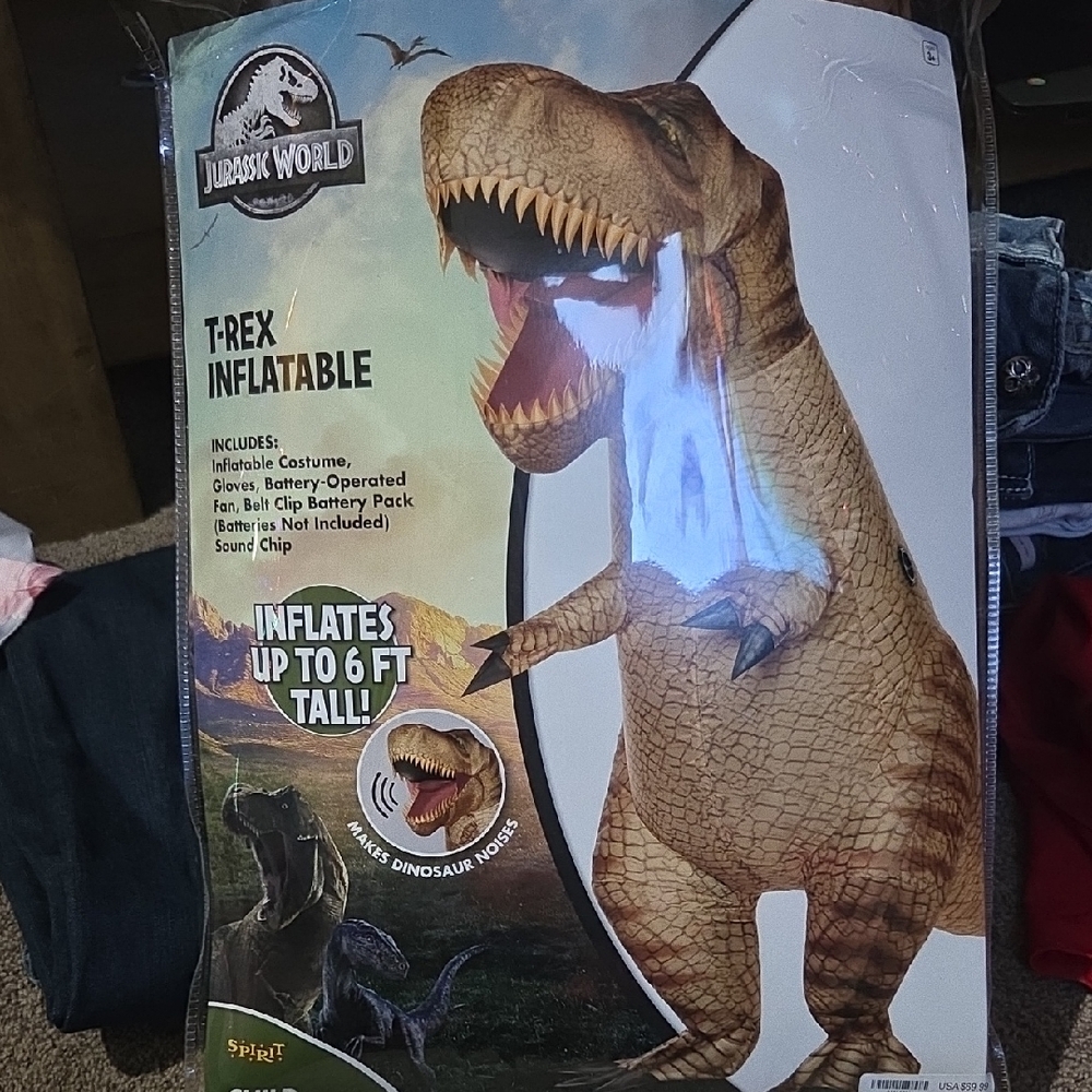 T-Rex Inflatable Costume - Brown